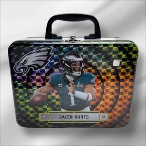 JALEN HURTS Philadelphia Eagles Themed Metal Lunch box Panini Revolution